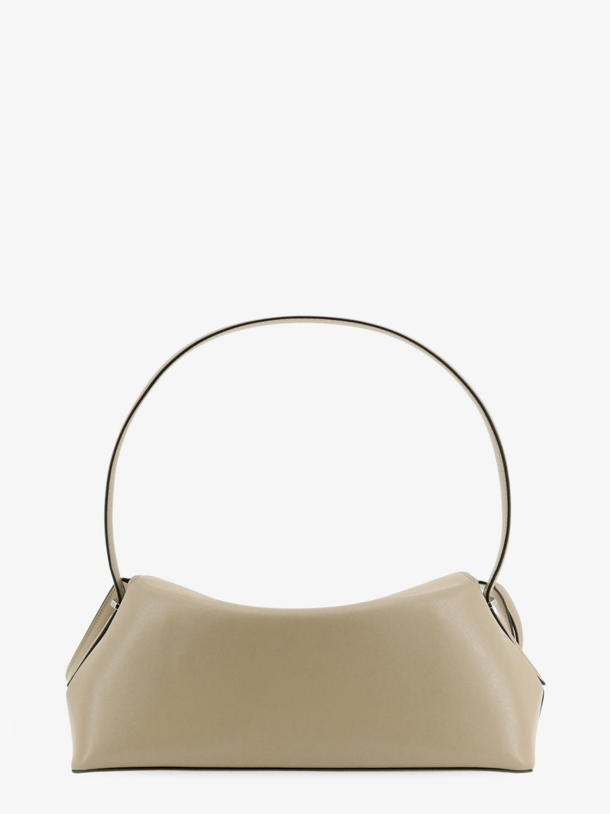 Toteme T-Lock hammered leather crossbody bag - Fawn