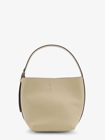 TOTEME - Petite Belted leather handbag with logo lettering print