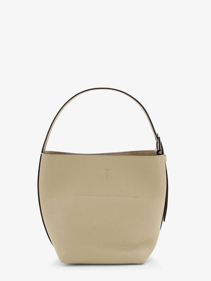 TOTEME - Petite Belted leather handbag with logo lettering print