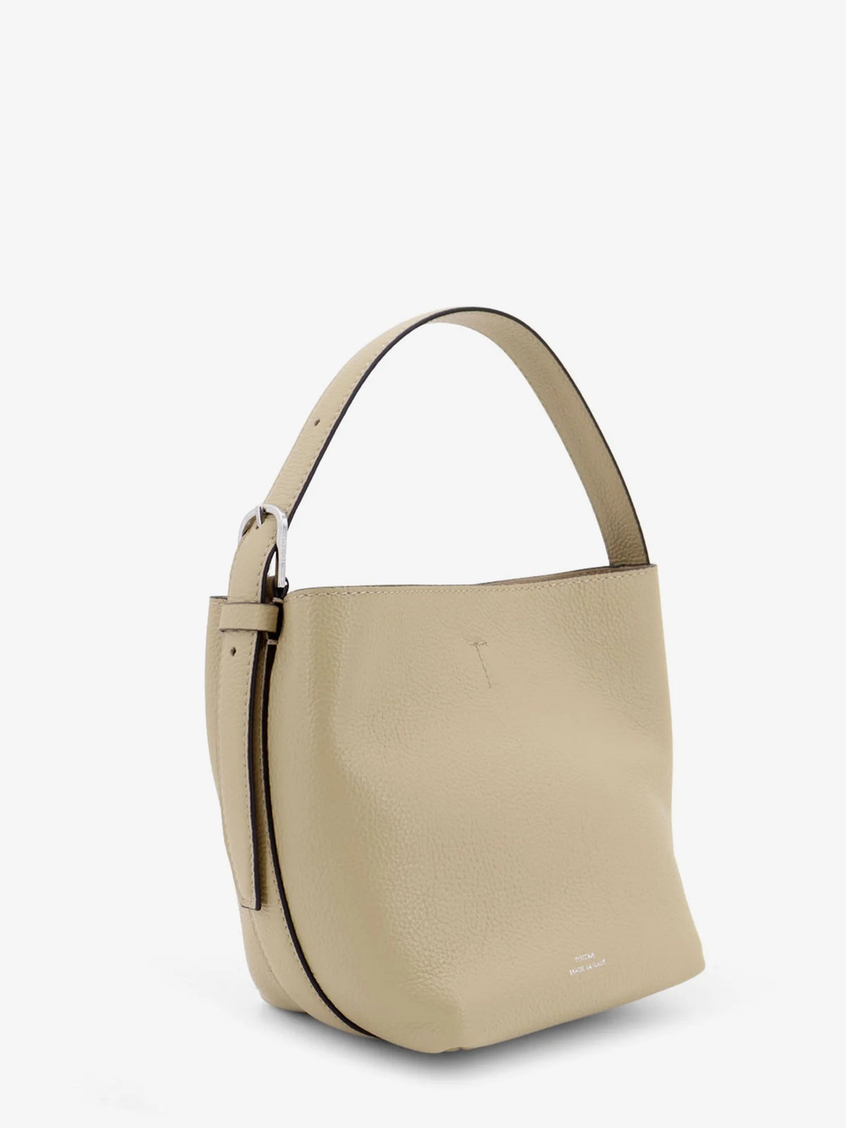 TOTEME - Petite Belted leather handbag with logo lettering print