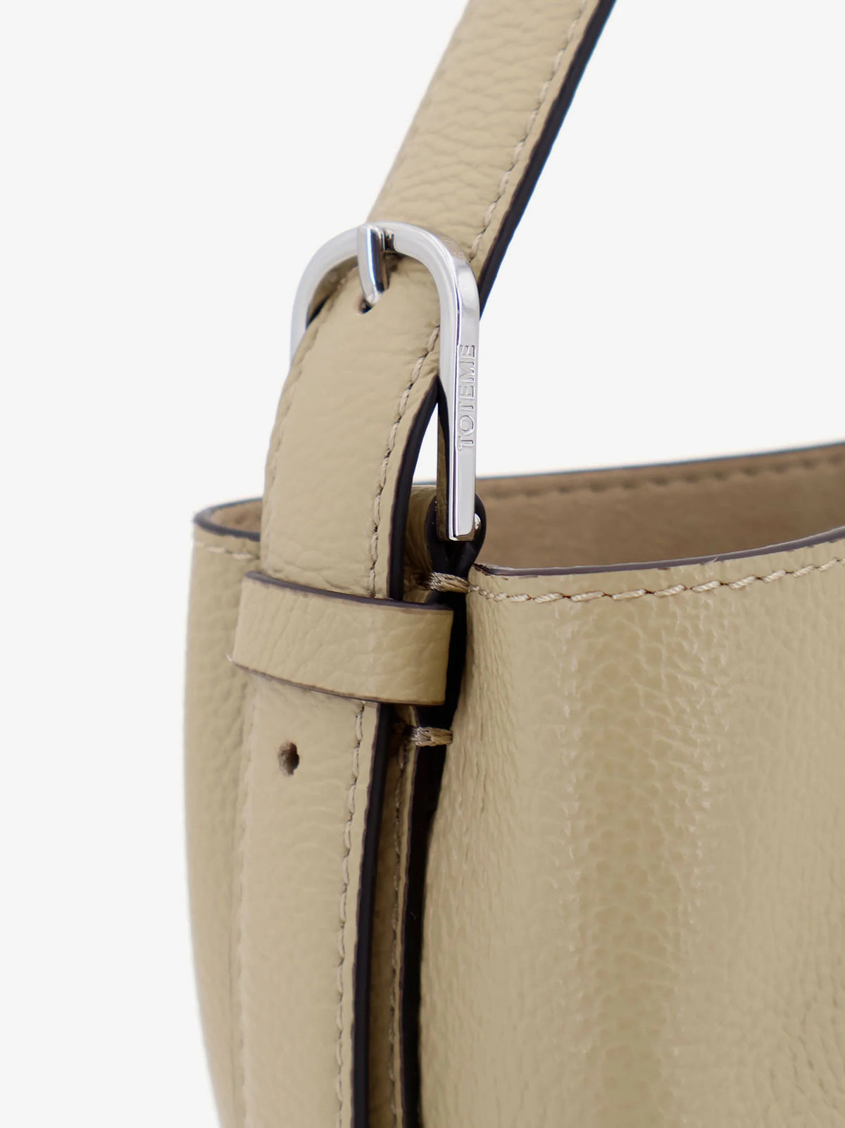 TOTEME - Petite Belted leather handbag with logo lettering print