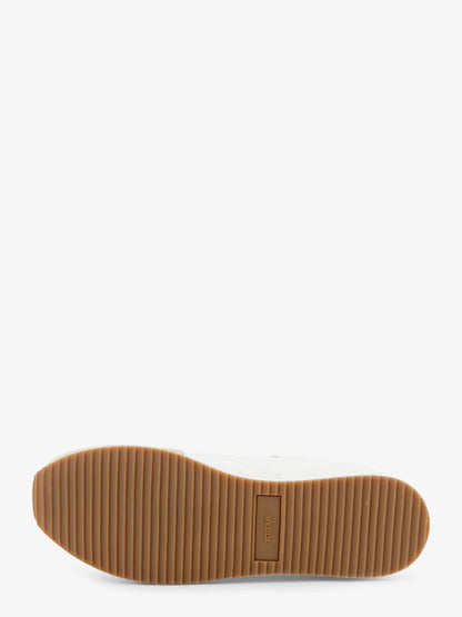 Toteme Nylon And Suede Sneakers With All Over Stitching