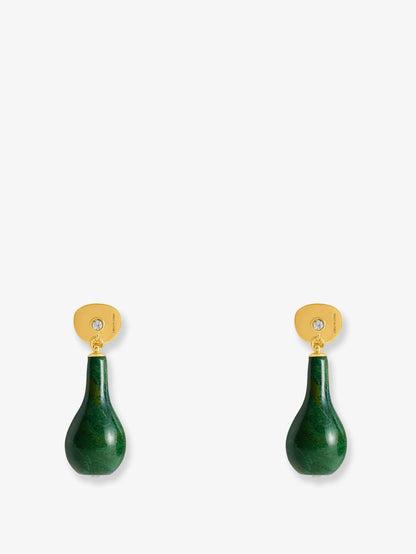 Toteme Jade Drops Brass Earrings