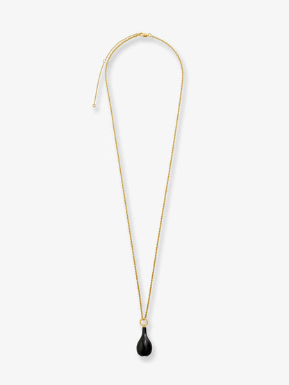 Toteme Onix Drop Necklace - Black/Gold