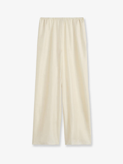Toteme Pajamas organic silk trousers - Cream