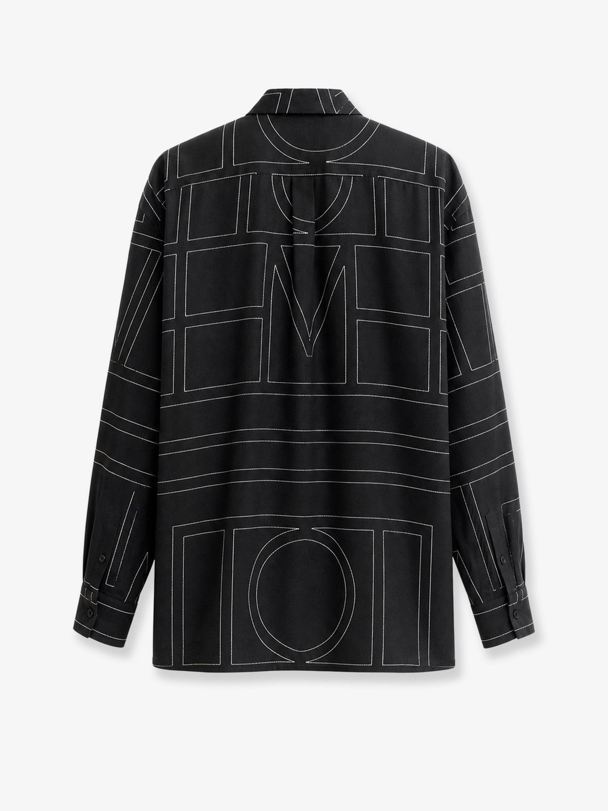 Toteme Classic Pajamas organic silk shirt - Black