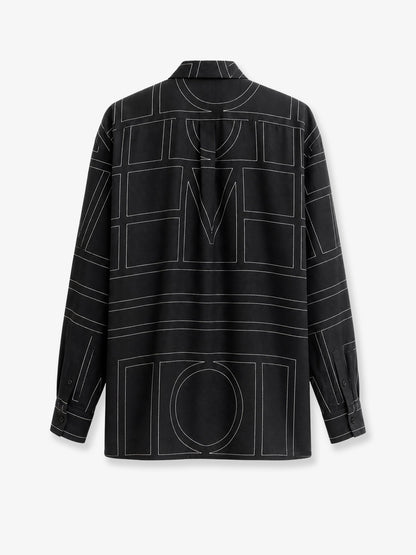 Toteme Classic Pajamas organic silk shirt - Black
