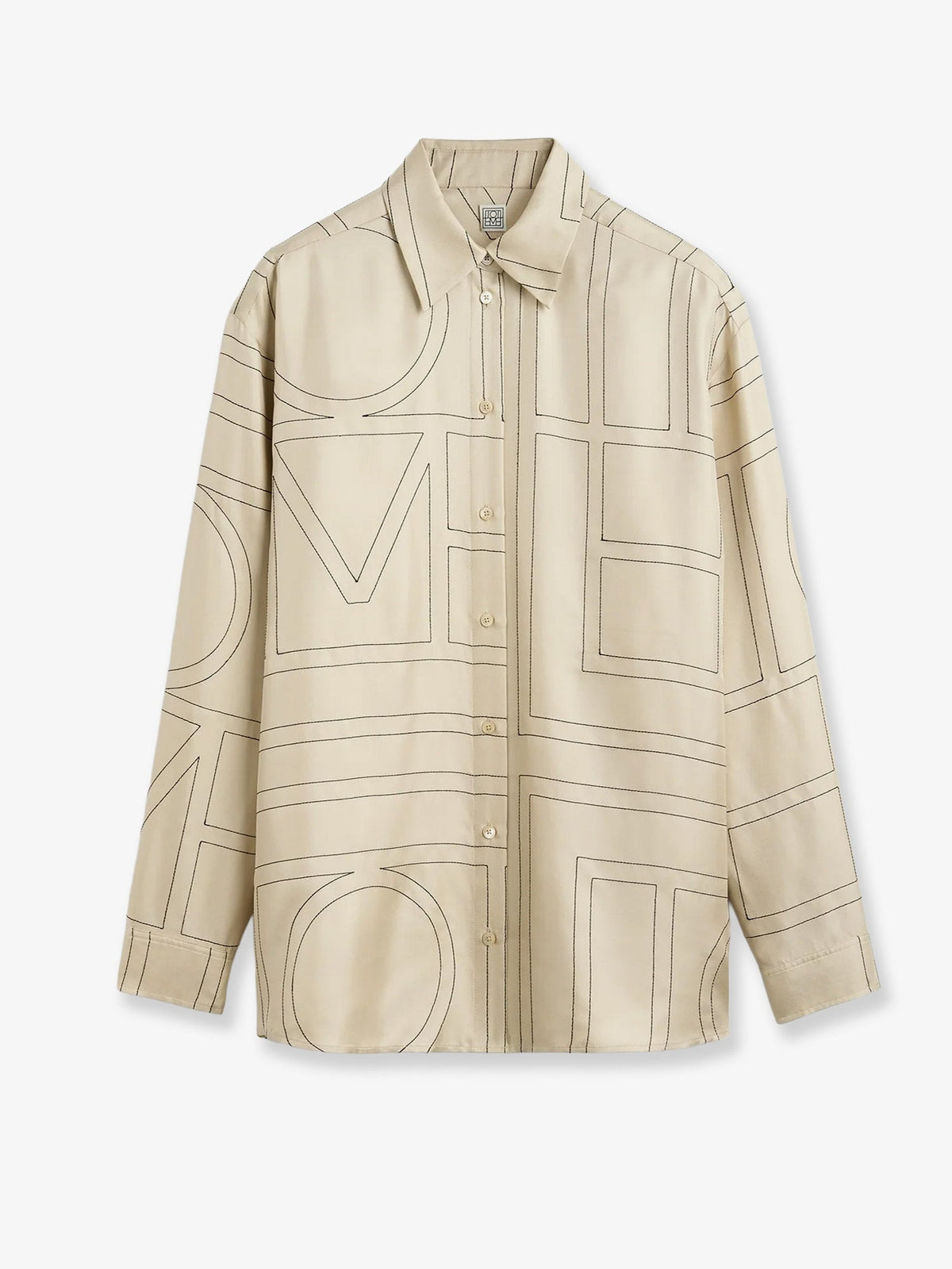 Toteme Classic Pajamas organic silk shirt - Ivory