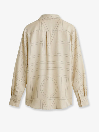 Toteme Classic Pajamas organic silk shirt - Ivory