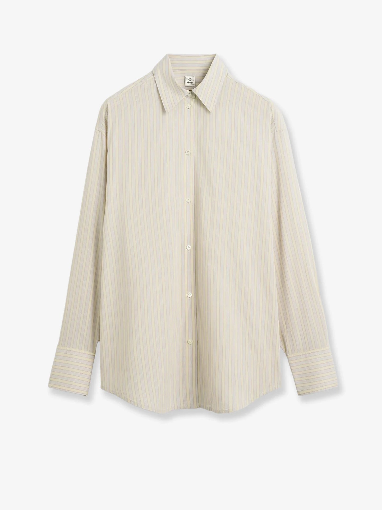TOTEME - Viscose and silk blend shirt with striped pattern