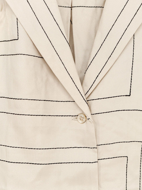 Toteme Pajamas organic silk shirt - Ivory