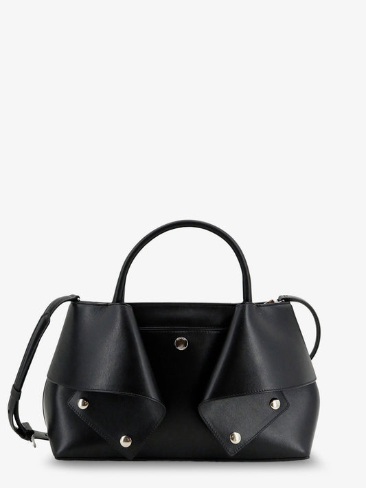 Toteme Mercer Small Leather Handbag - Black/Red