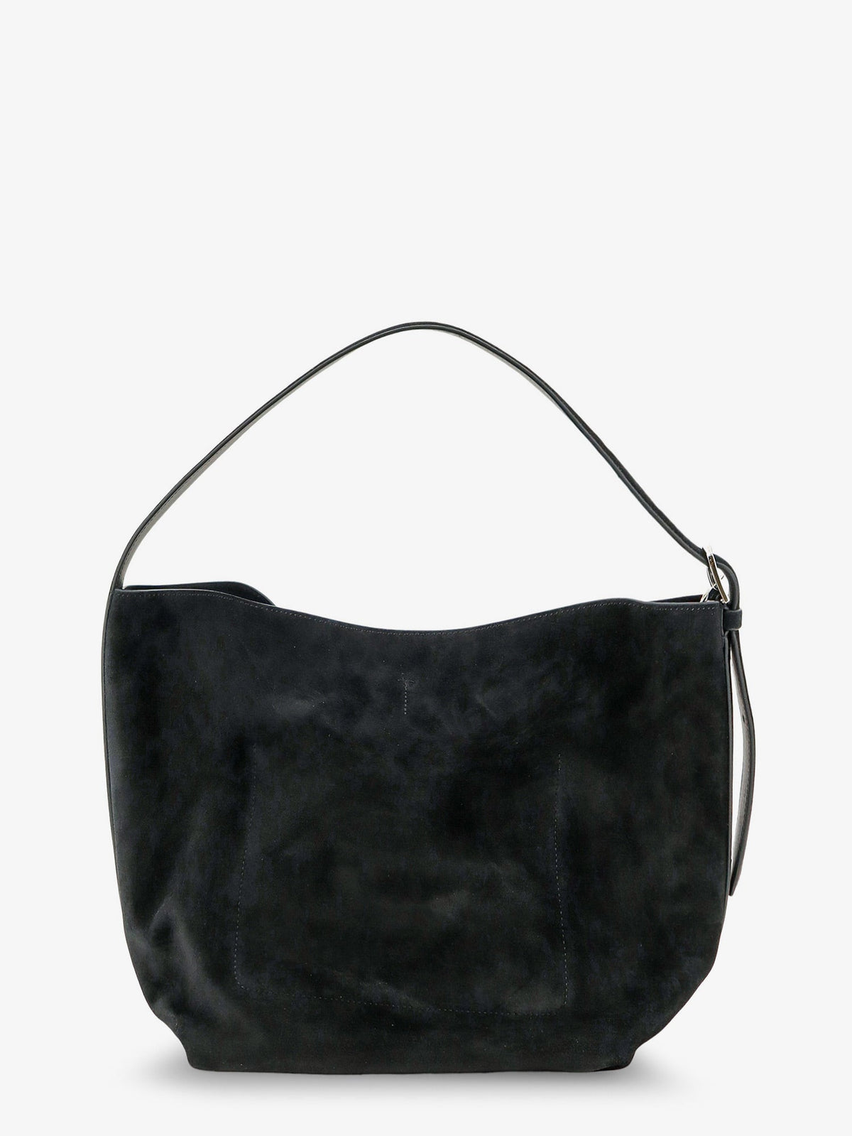 Toteme Medium Belted suede shoulder bag - Black