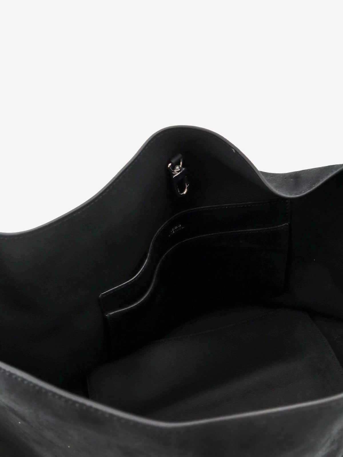 Toteme Medium Belted suede shoulder bag - Black