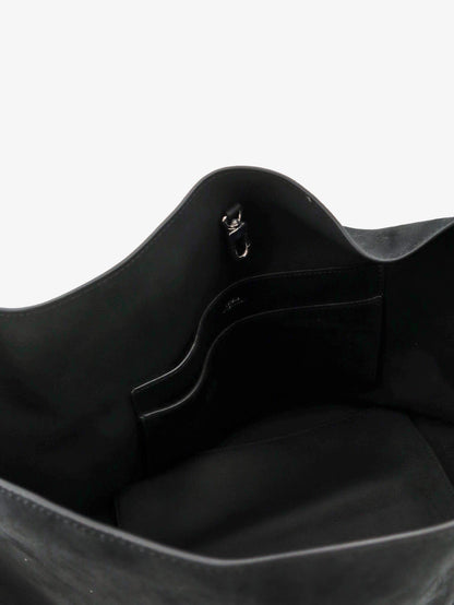 Toteme Medium Belted suede shoulder bag - Black