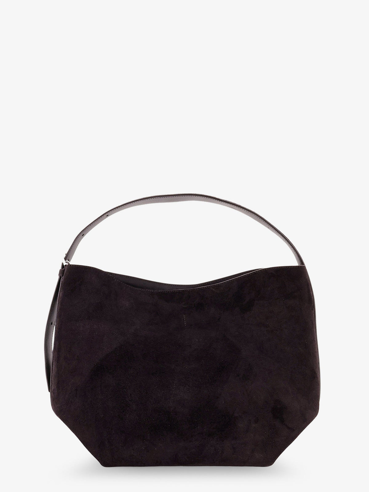 Toteme Medium Belted suede shoulder bag - Espresso