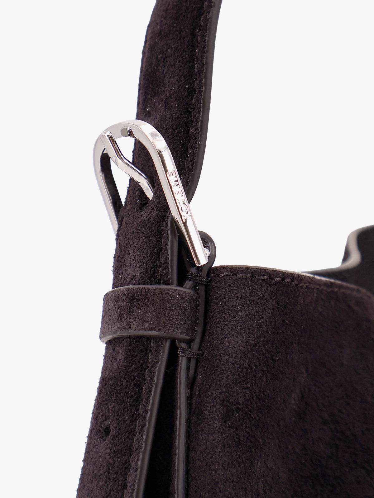 Toteme Medium Belted suede shoulder bag - Espresso