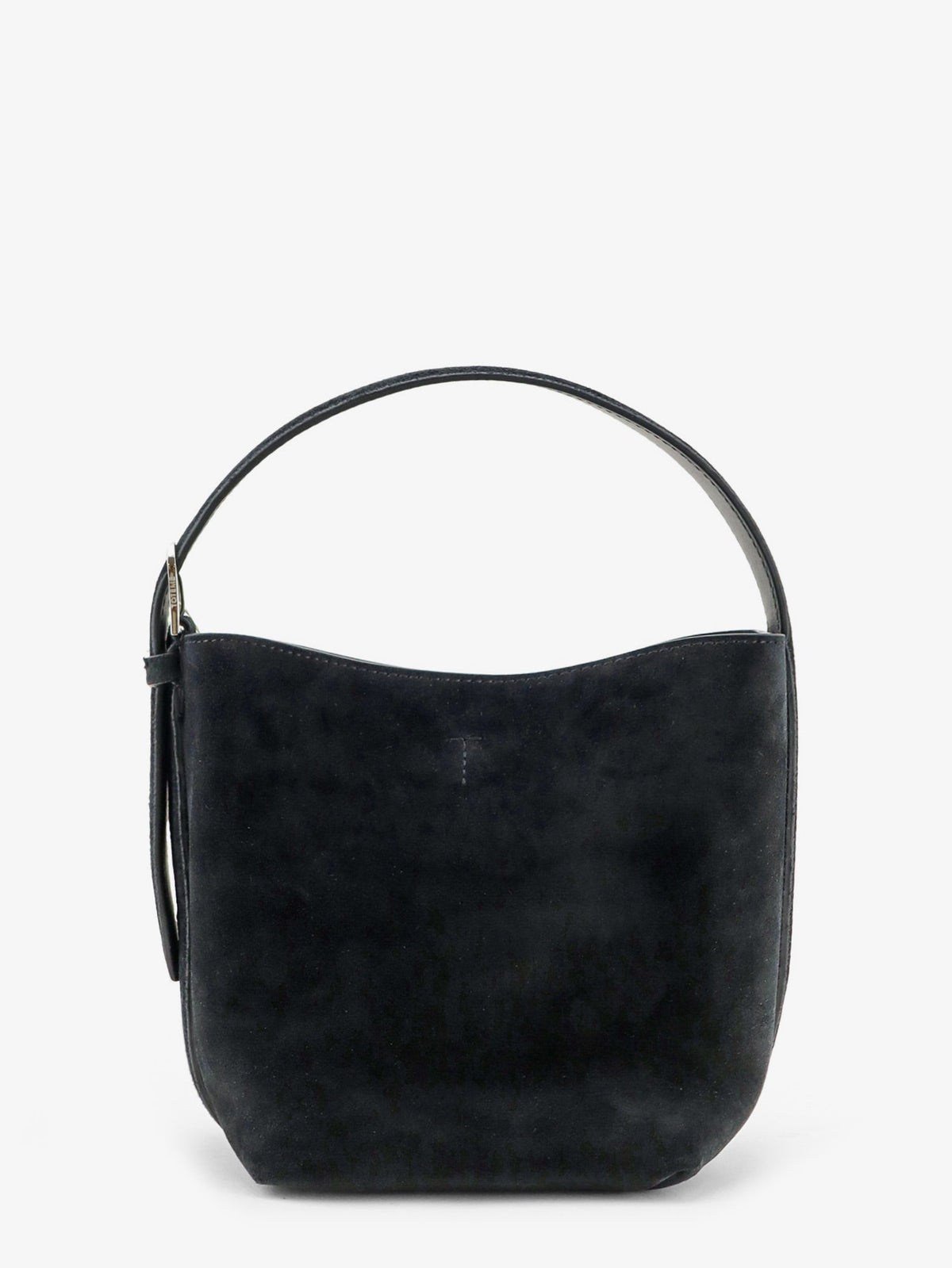 Toteme Small Belted suede handbag - Black