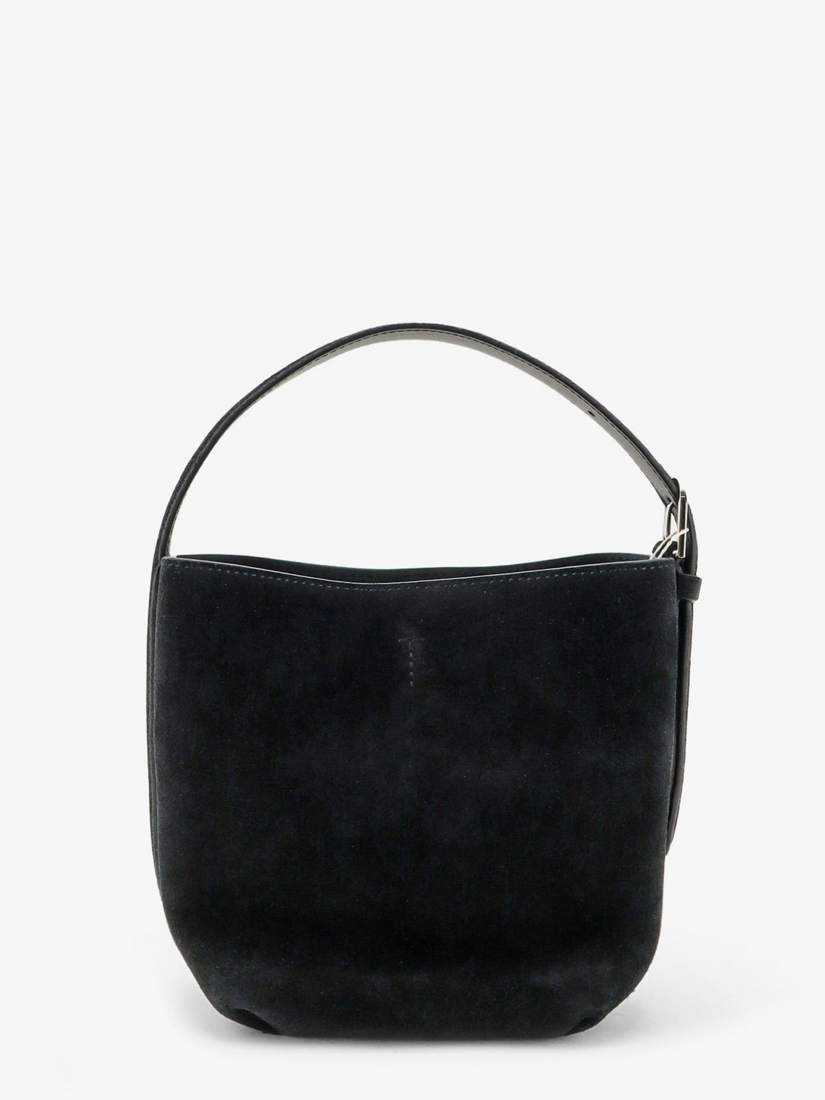 Toteme Small Belted suede handbag - Black