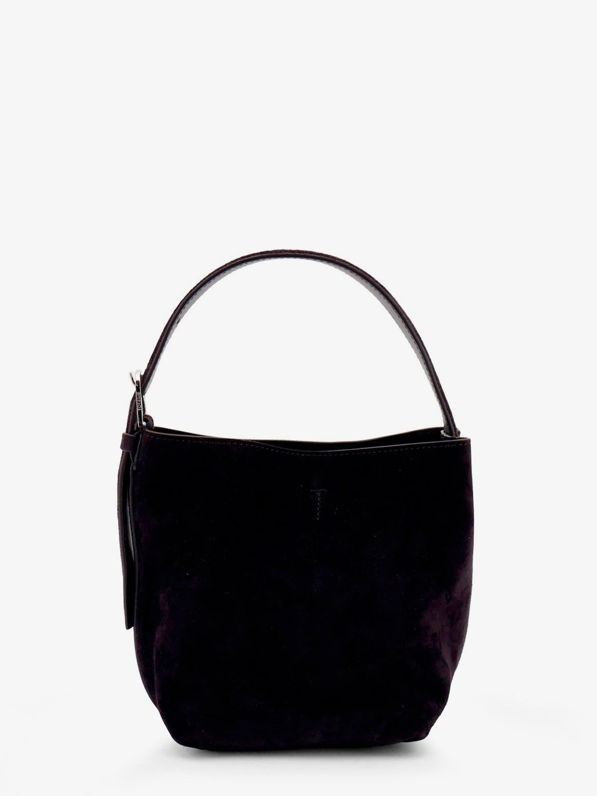 Toteme Small Belted Suede Handbag - Espresso
