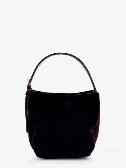 Toteme Small Belted Suede Handbag - Espresso