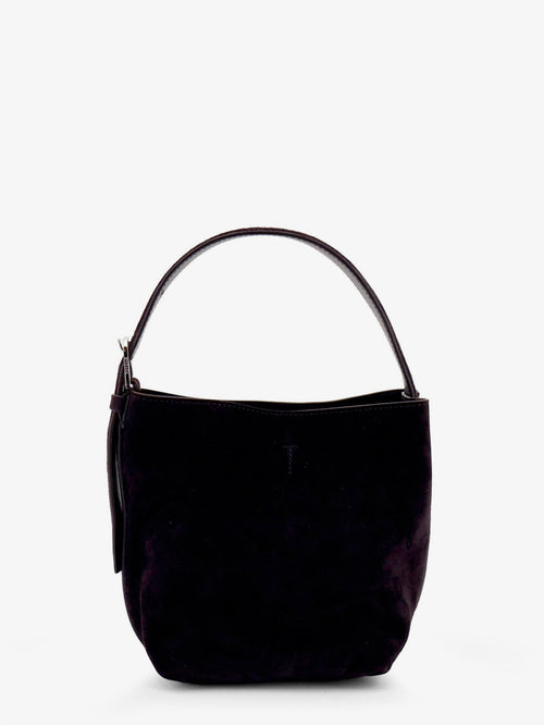 Toteme Small Belted Suede Handbag - Espresso