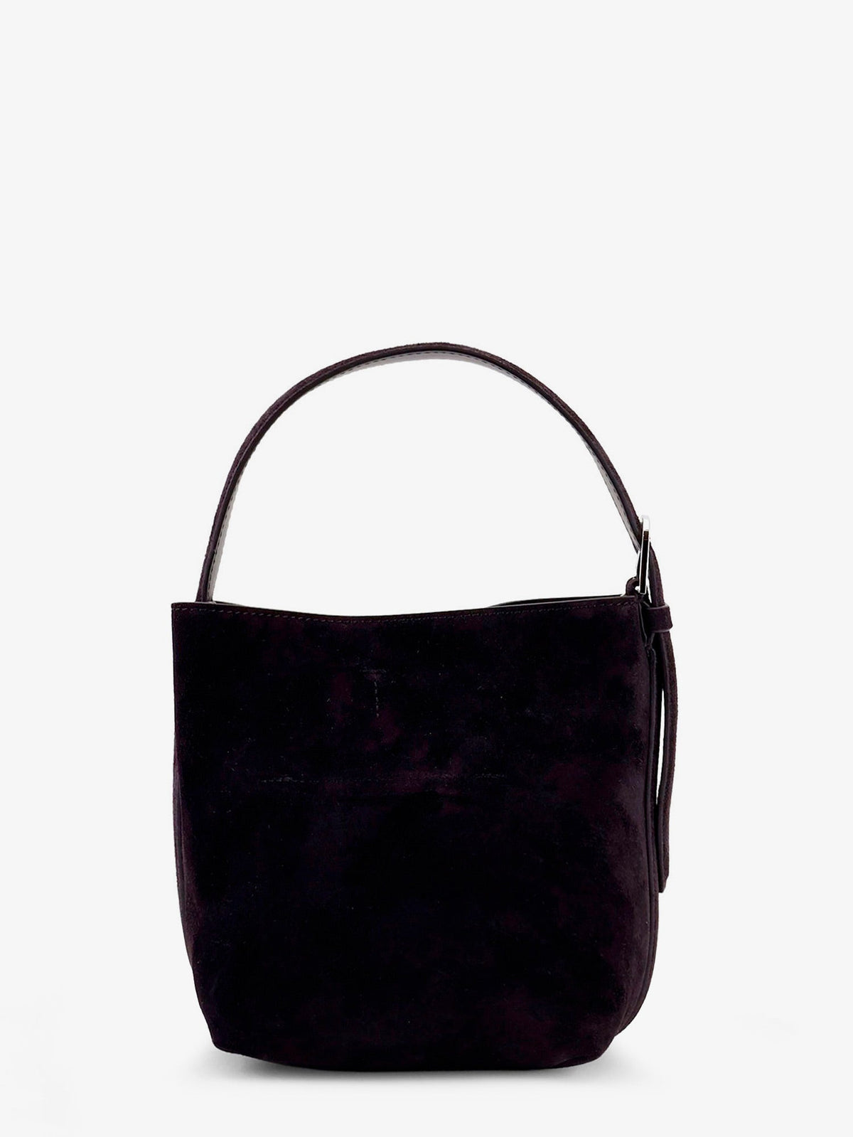 Toteme Small Belted Suede Handbag - Espresso