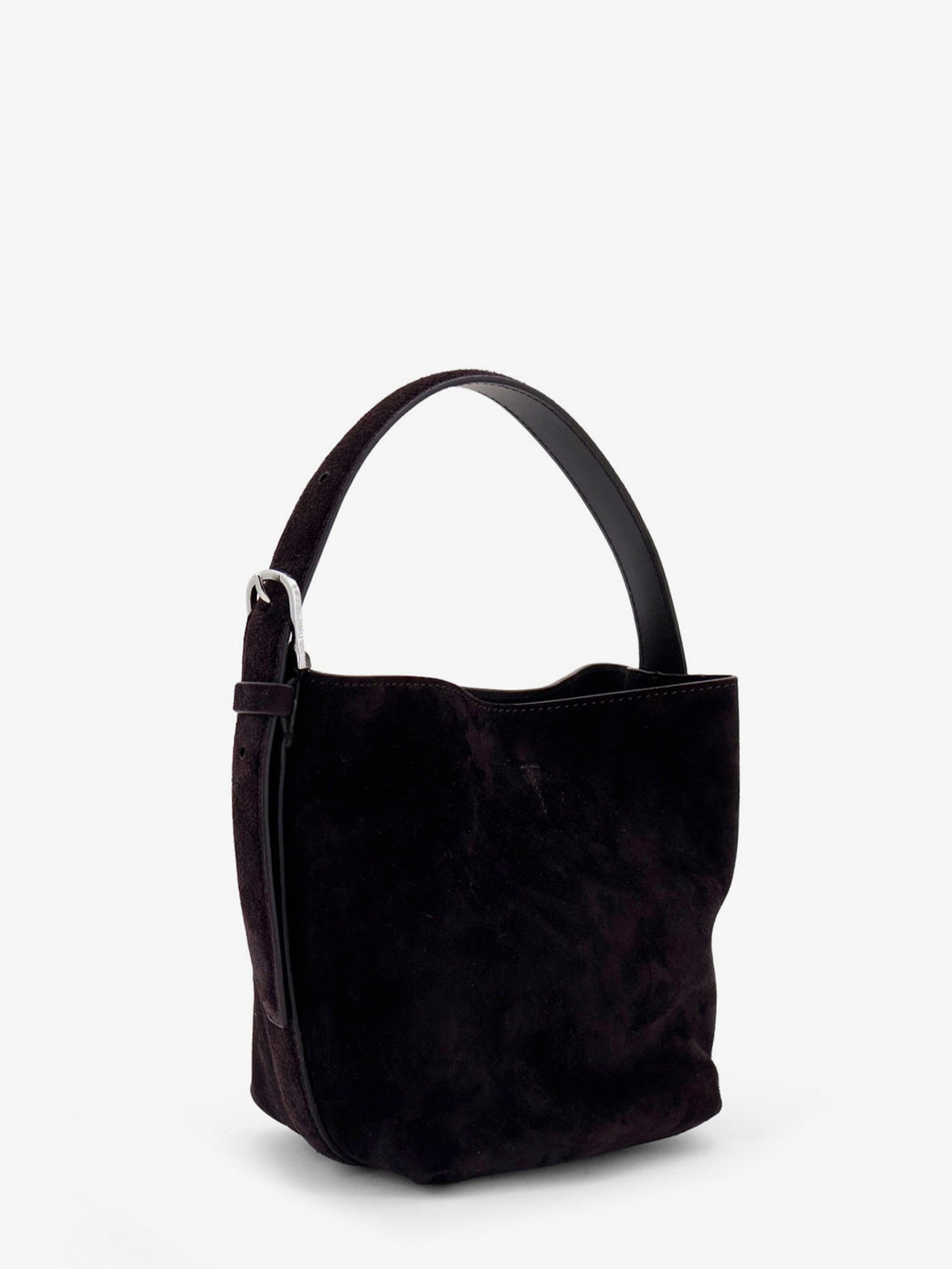 Toteme Small Belted Suede Handbag - Espresso