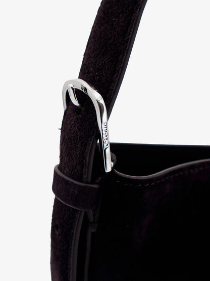 Toteme Small Belted Suede Handbag - Espresso
