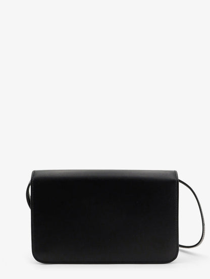 Toteme T-Lock leather crossbody bag - Black