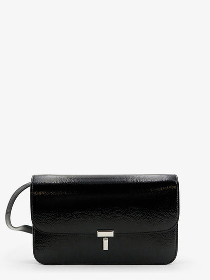 Toteme Patent T-Lock crossbody bag - Black