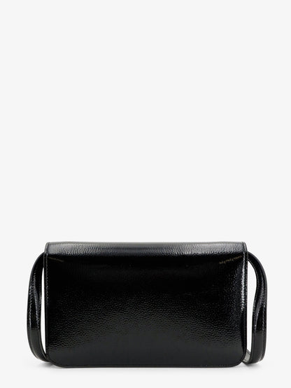 Toteme Patent T-Lock crossbody bag - Black