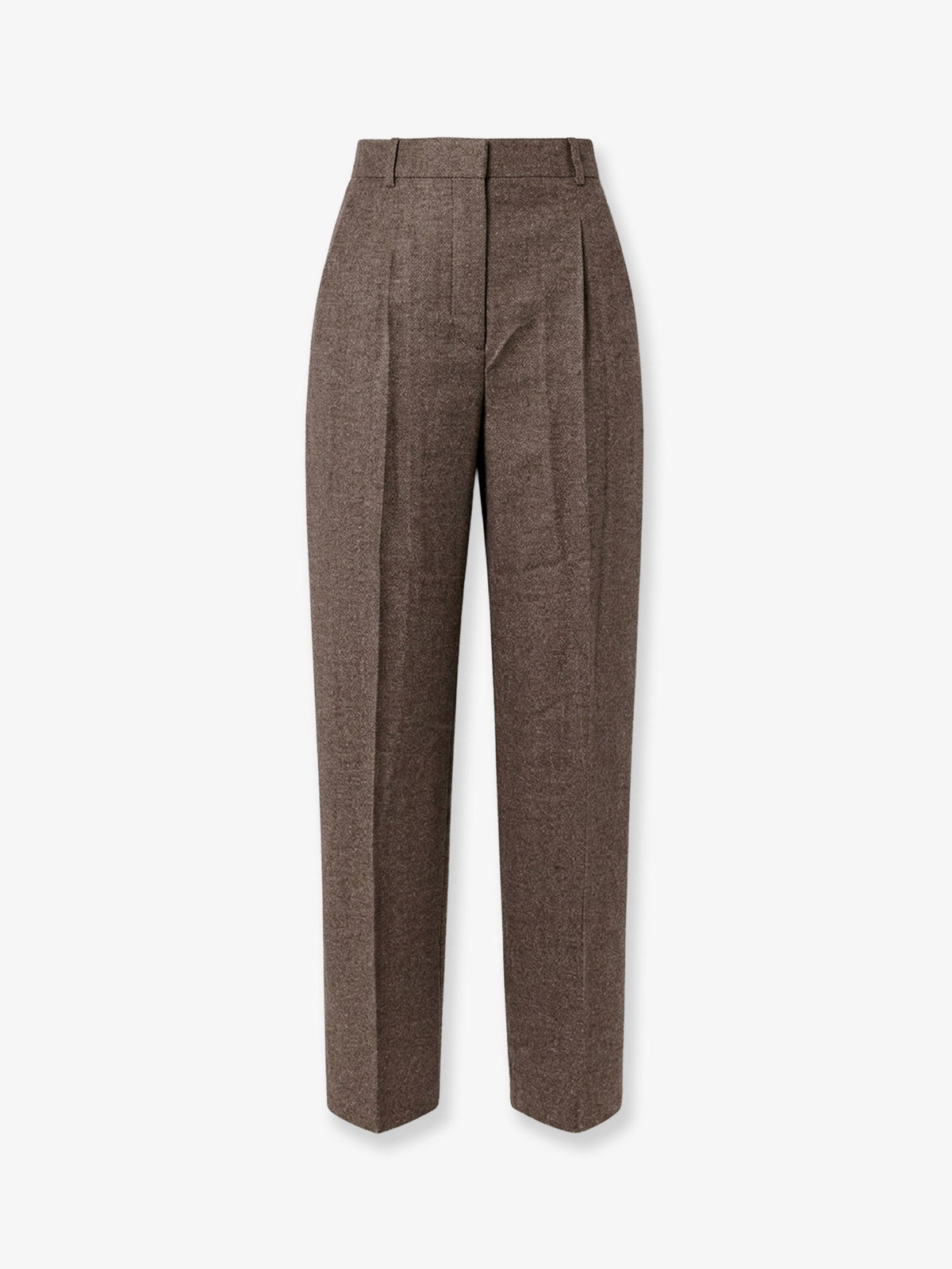 Toteme Viscose and certified wool trousers - Taupe Melange