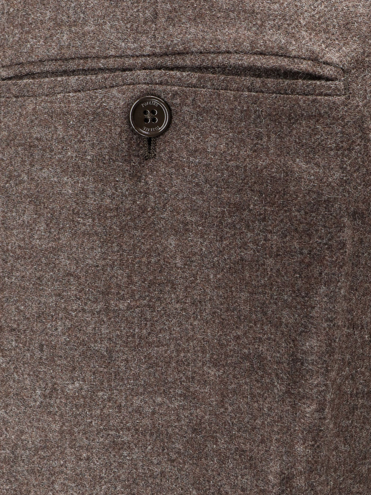 Toteme Viscose and certified wool trousers - Taupe Melange