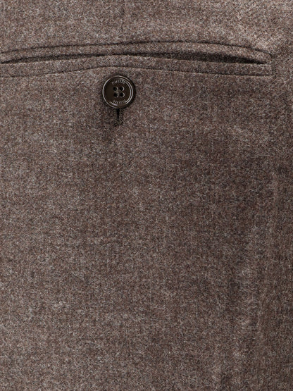 Toteme Viscose and certified wool trousers - Taupe Melange