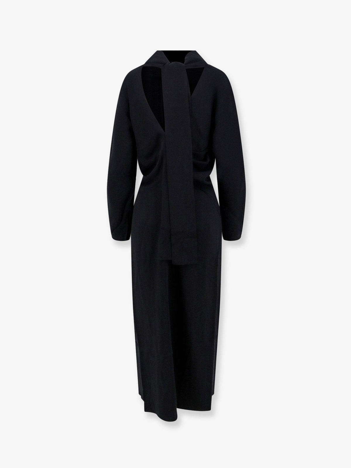 Toteme Viscose dress with scarf - Black