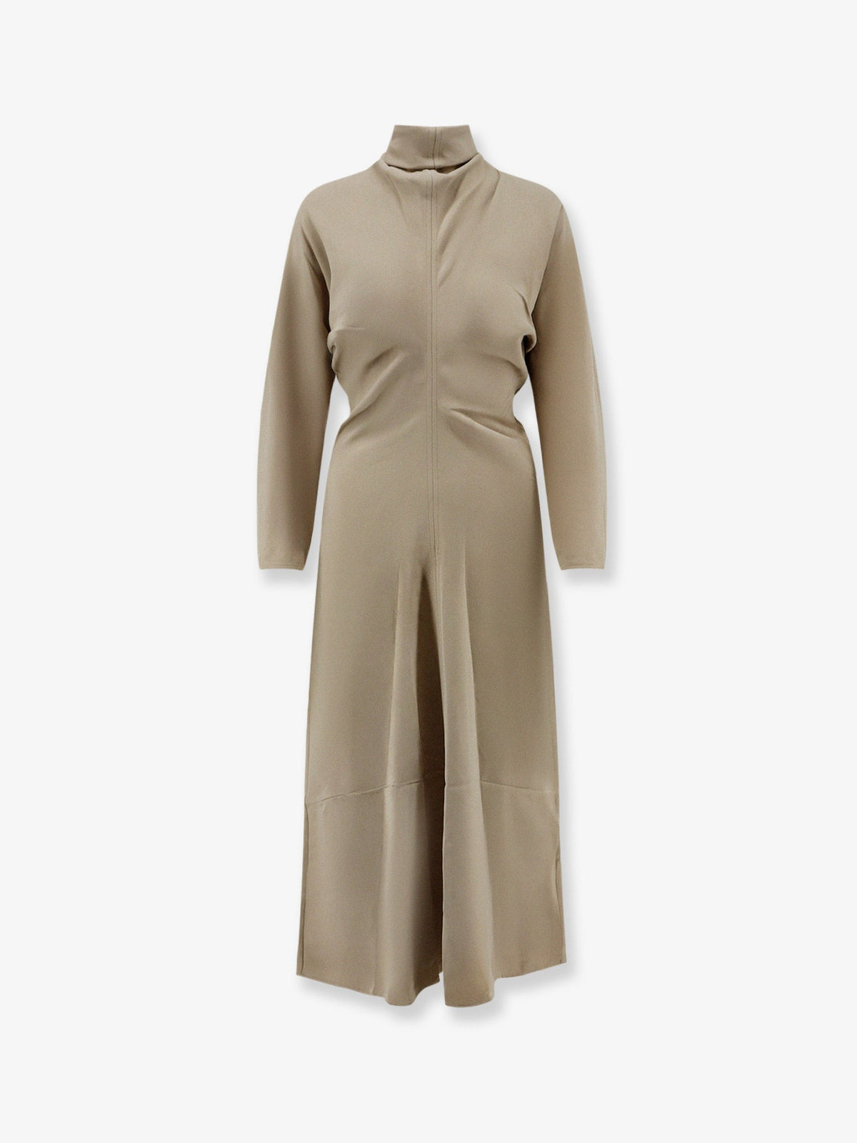 Toteme Viscose dress with scarf - Fawn