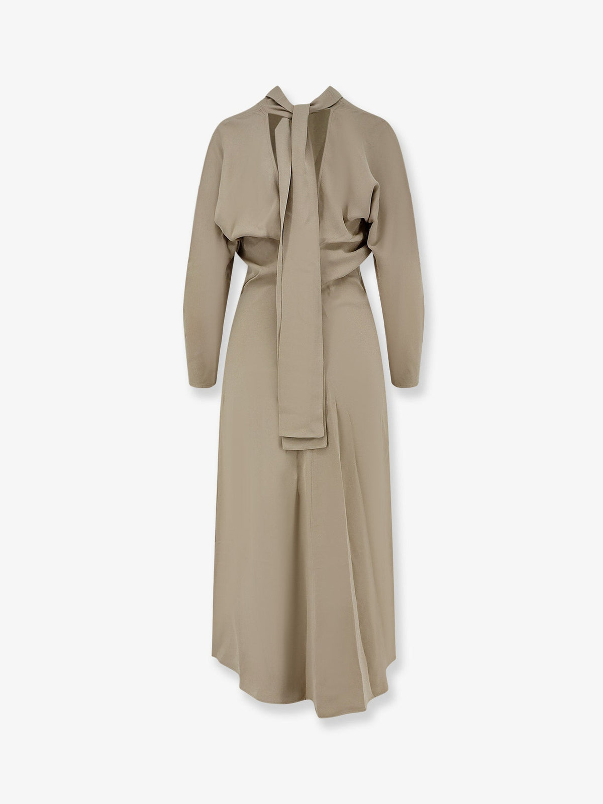 Toteme Viscose dress with scarf - Fawn