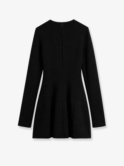 Toteme Short Skater dress in wool blend - Black