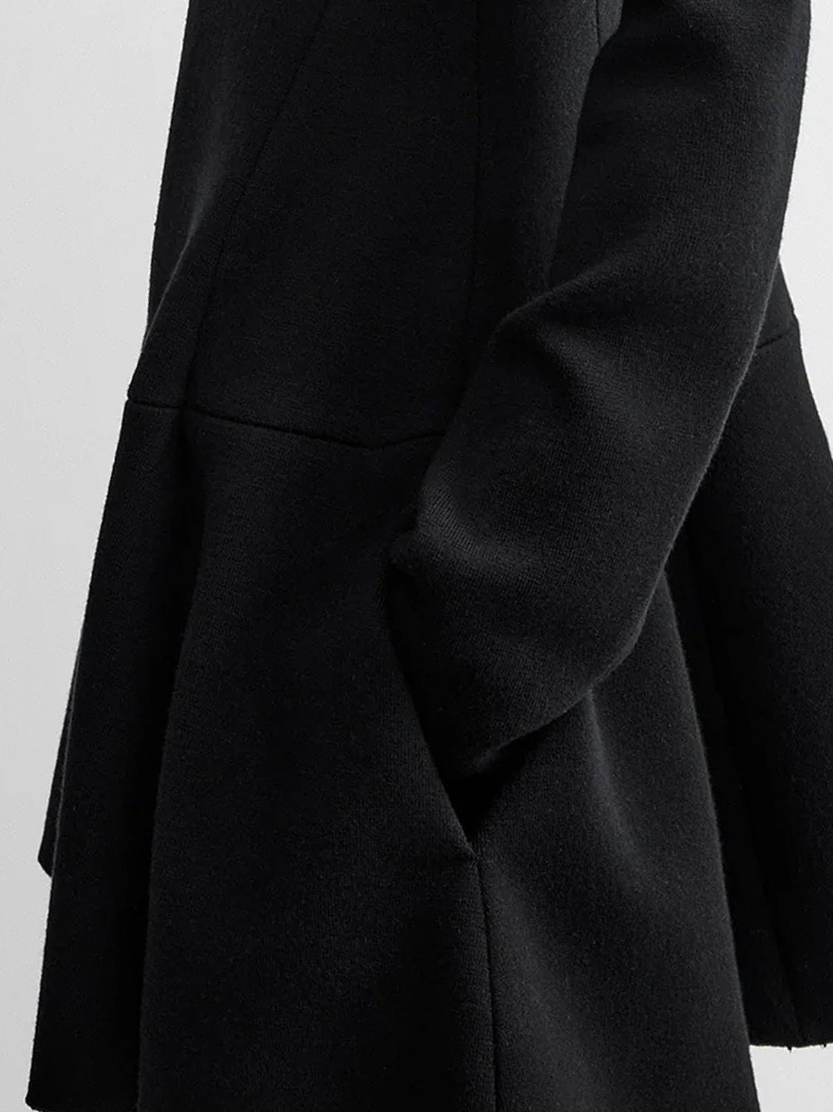 Toteme Short Skater dress in wool blend - Black