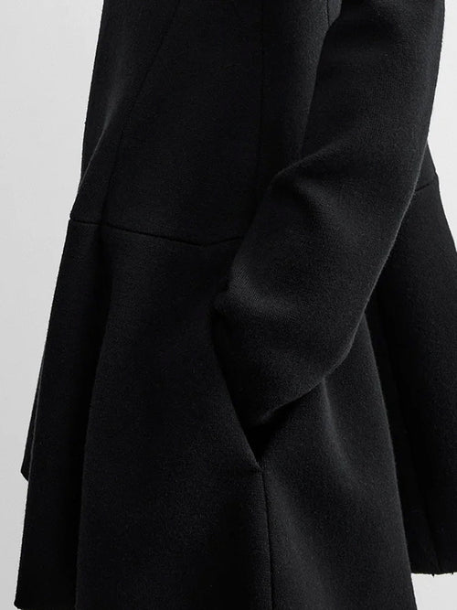Toteme Short Skater dress in wool blend - Black