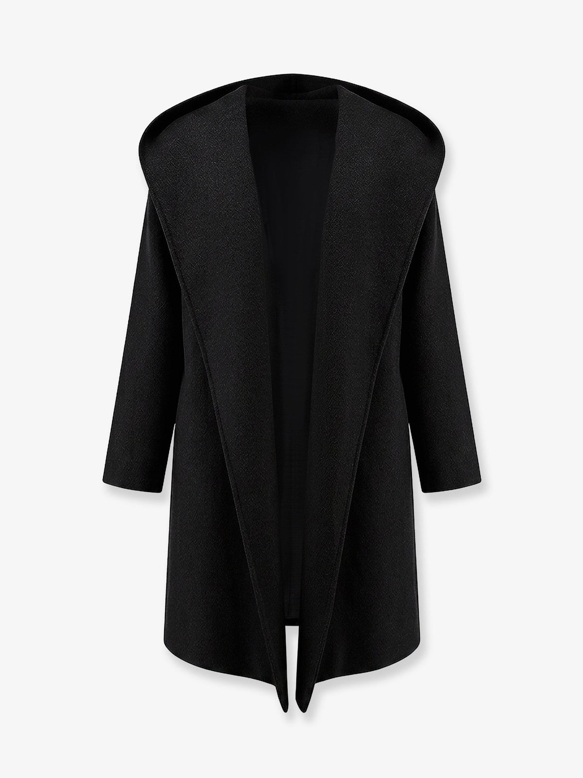 Toteme Wool Hoodie Coat - Black