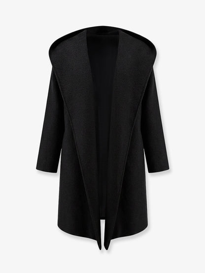 Toteme Wool Hoodie Coat - Black