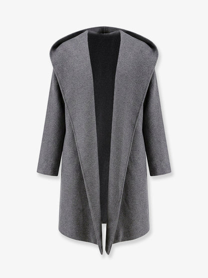 Toteme Wool Hoodie Coat - Pale Grey MéLange