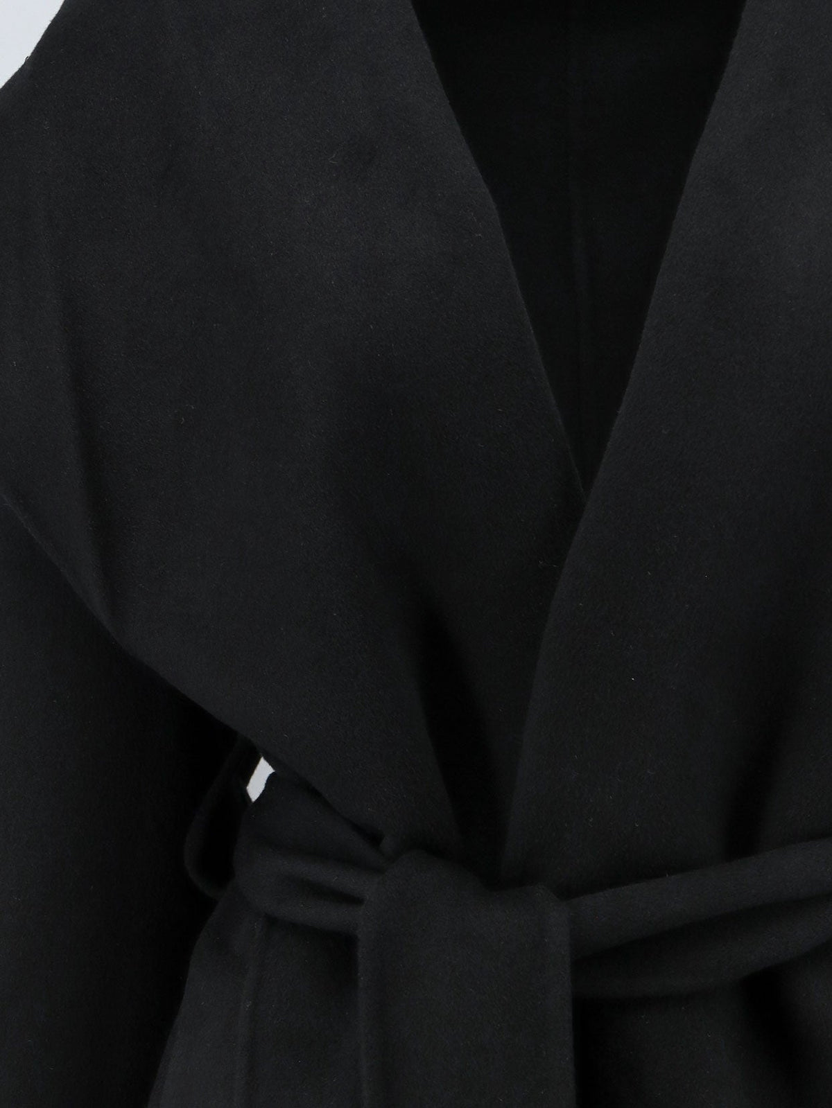 Toteme Hooded belted wool coat - Black
