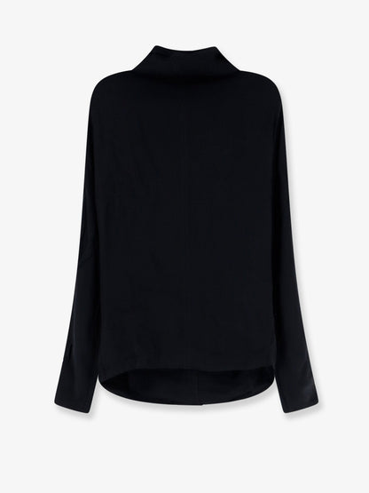 Toteme Cowl neck viscose shirt - Black