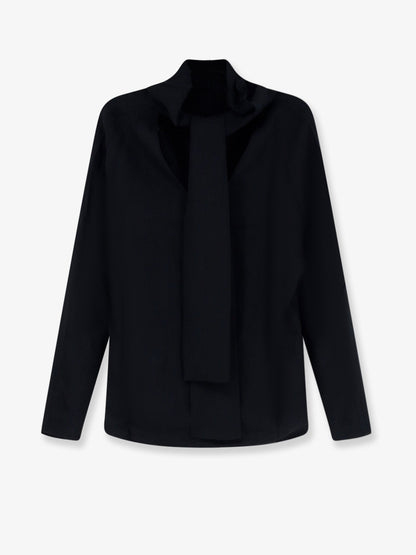 Toteme Cowl neck viscose shirt - Black