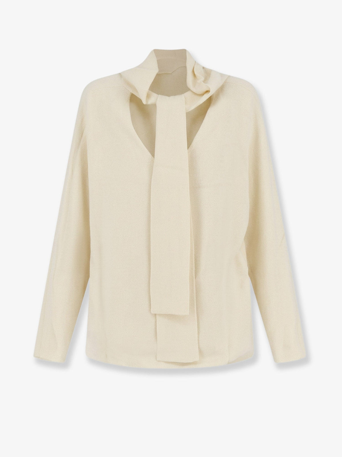 Toteme Cowl Neck viscose shirt - Ecru