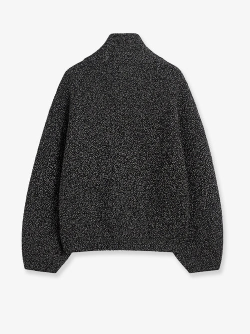 Toteme Double-breasted wool cardigan - Black/White