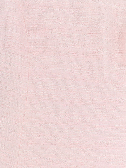 Valentino Embroidered Crinkle Cotton Tweed mini dress - Glossypinksilver